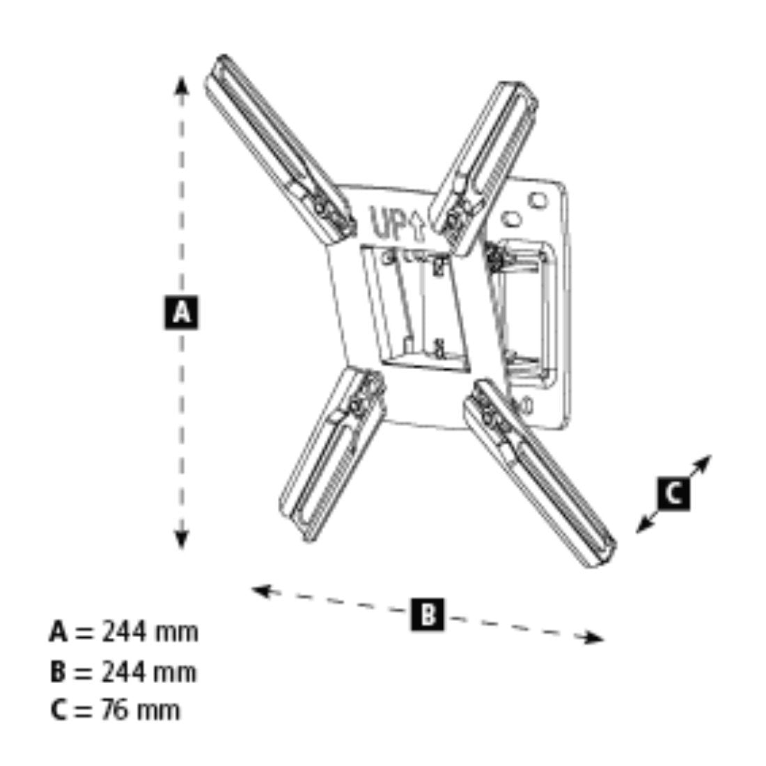 Hama Fullmotion Tv Wall Bracket Black / Soporte De Pared Para Tv De 19" A 48"