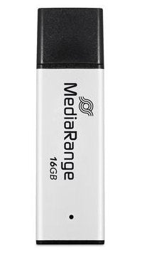 Memoria Usb Mediarange High Performance 16 Gb, Plateado/Negro, Usb-A 3.2 Gen 1 Mr1899