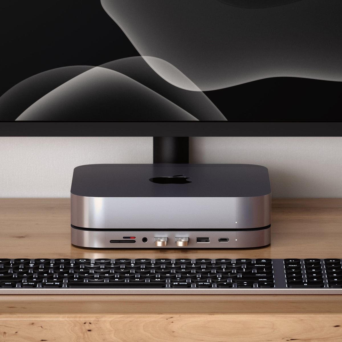 Satechi Aluminum Do Mac Mini Usb-C (Usb-C, 3x Usb-A, Czytnik Kart Micro/Sd, Jack Port) (Gwiezdna Szarosc)