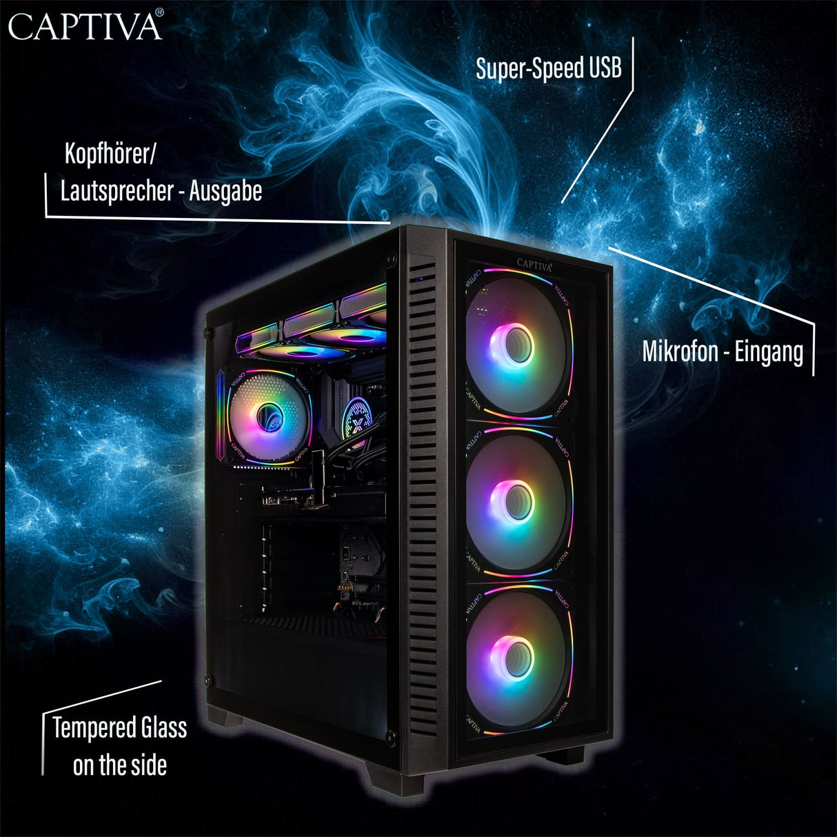 EAN 4046373950050 - CAPTIVA 95005 PCs/estación de trabajo AMD Ryzen™ 7 7800X3D 64 GB DDR5-SDRAM 2 TB SSD NVIDIA GeForce RTX 5 imagen 6