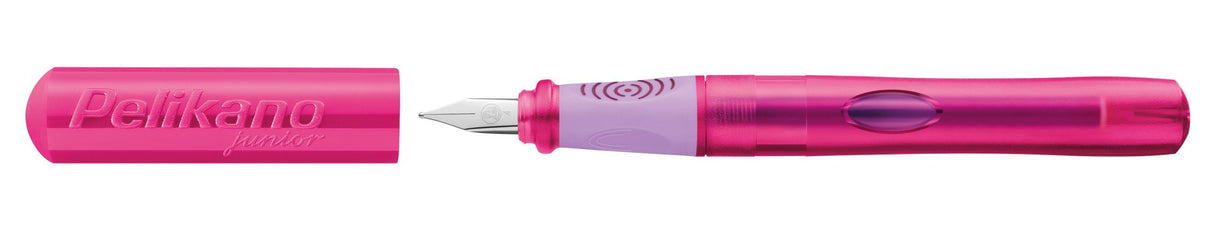 Pelikan Junior - Pluma Estilográfica Para Diestros (Plumín A, Estuche Plegable), Color Rosa