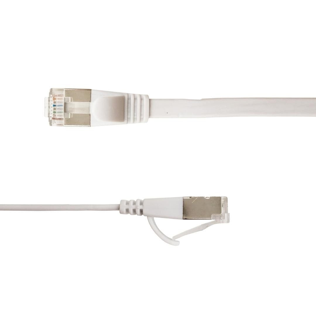 Flat U/Ftp Cat6a White 1.5m Awg 32/7, Pvc, 1 85x6mm Stp-Fl6a-00150-Wh