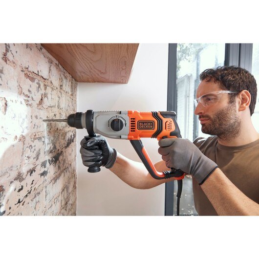 Black+Decker Behs02k-Qs, Martillo Perforador Negro/Naranja