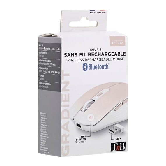 EAN 3303170113219 - T'nB MWGRADIENTPK ratón mano derecha Bluetooth + USB Type-C 1600 DPI imagen 5