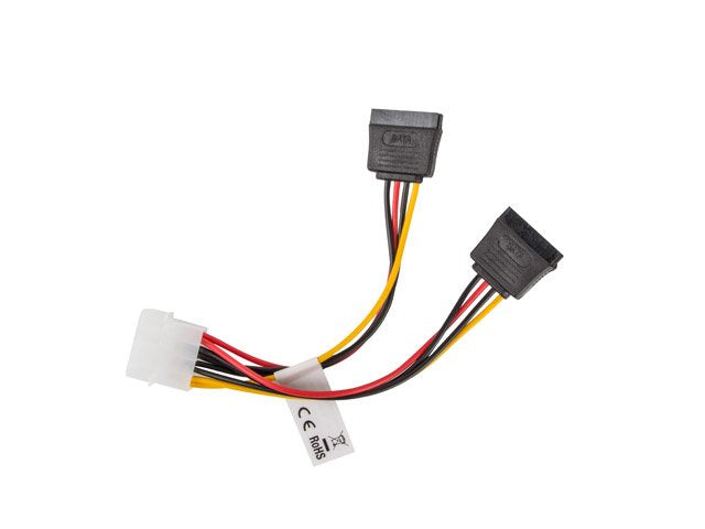 Lanberg Cable Duplicador De Alimentacion Molex Macho A 2x Sata Hembra Ca-Hdsa-11cu-0015 15 CentaMetros