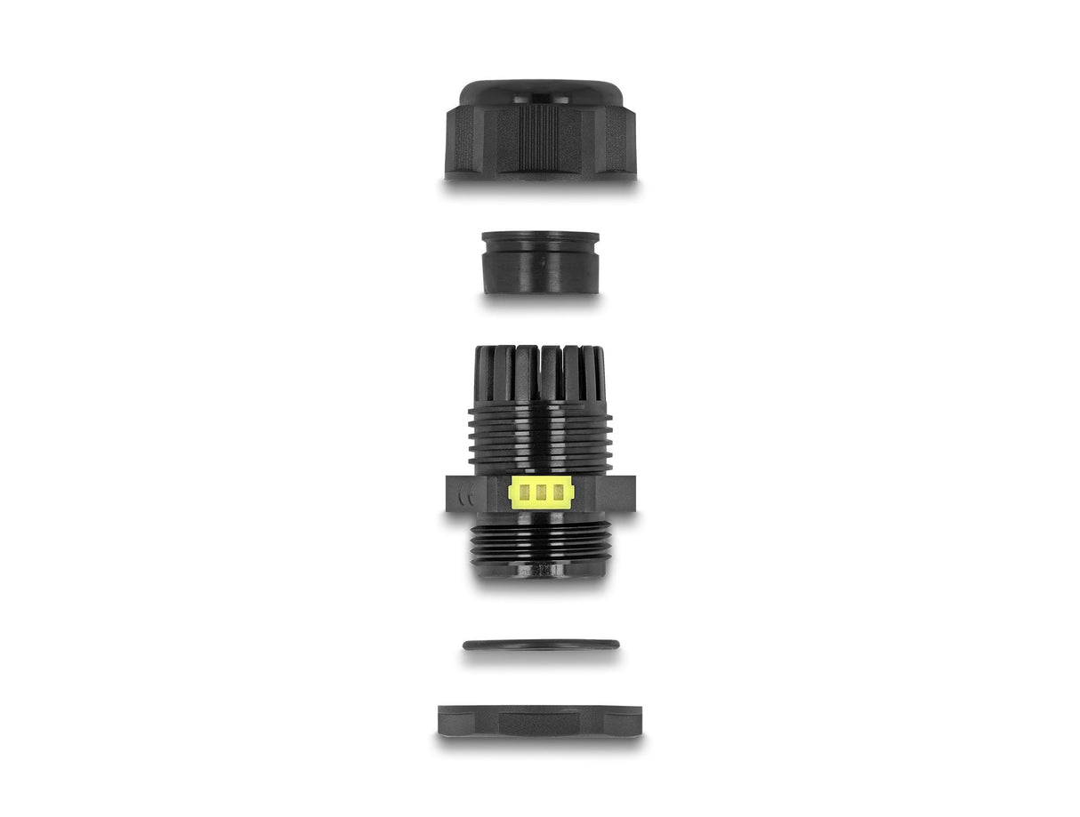 Delock Prensaestopas M16 Con Ventilación Ip68 Staub- Y Impermeable Negro 2 Unidades