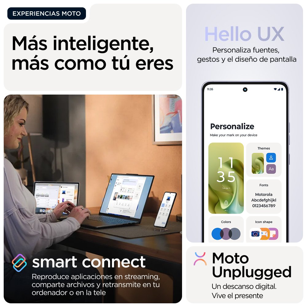 EAN 840023297472 - Motorola moto g86 power 5G 16,9 cm (6.67") SIM doble Android 15 USB Tipo C 8 GB 512 GB 6720 mAh Lila imagen 21