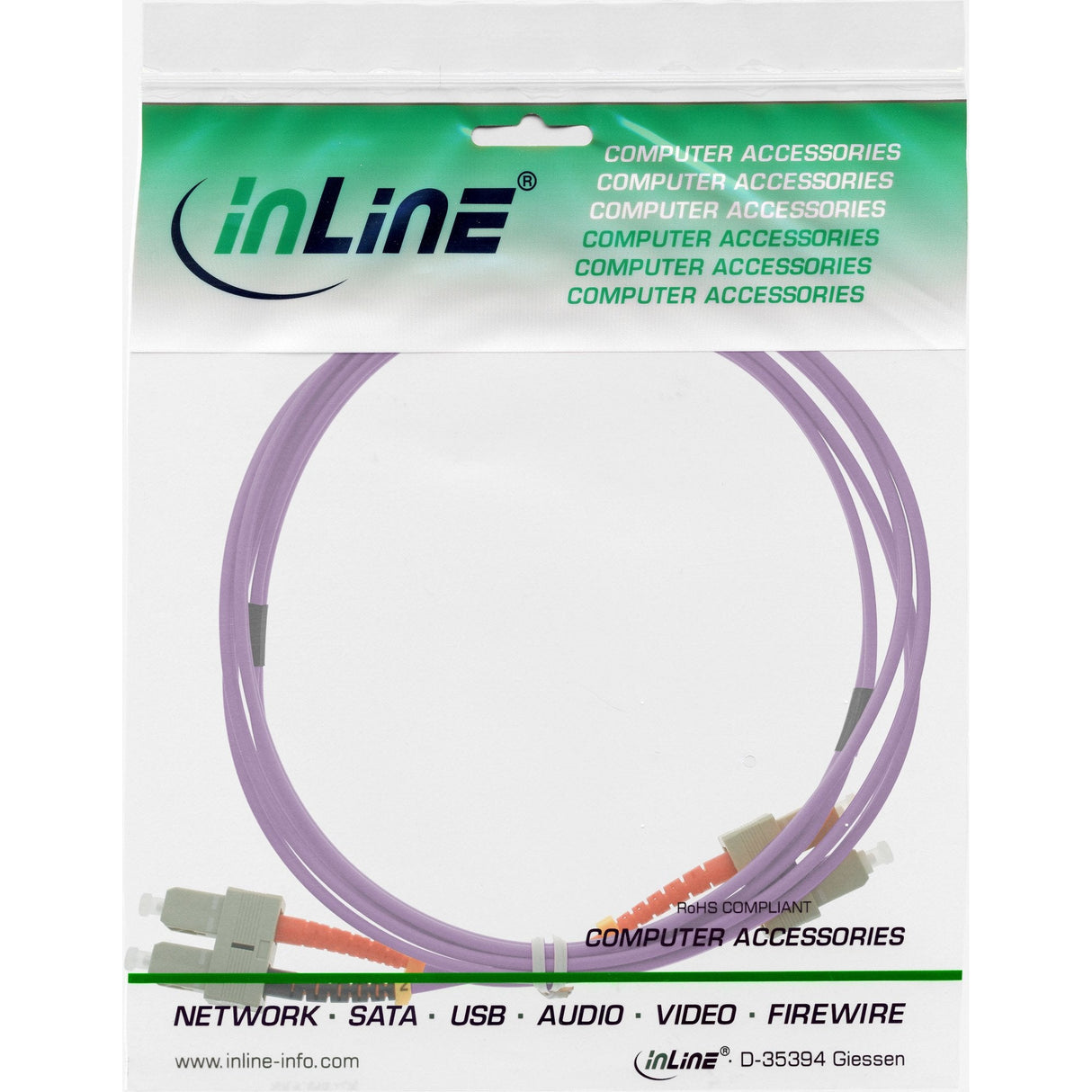 Cable Duplex De Fibra Óptica Inline Sc/Sc 50/125?M Om4 10m