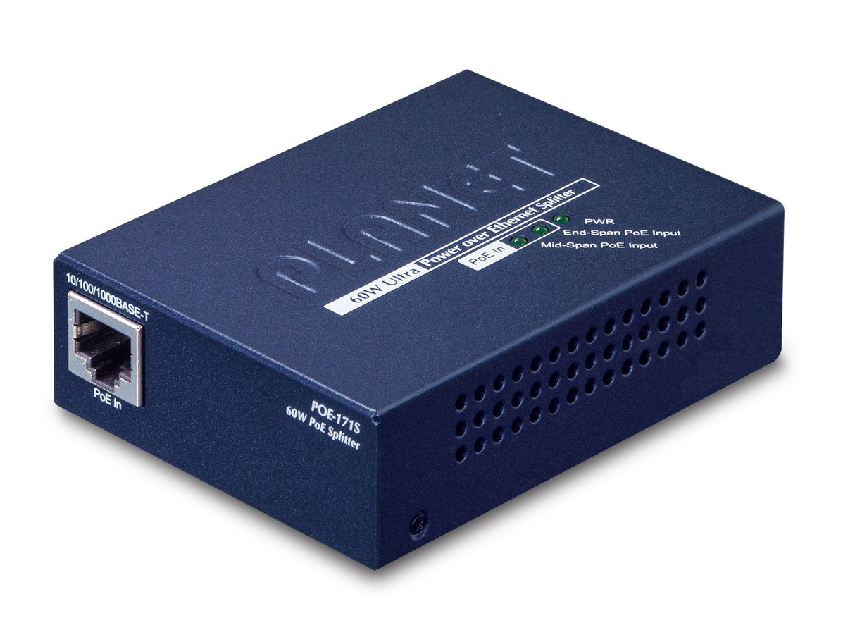 EAN 4711213689598 - PLANET POE-171S divisor de red Energía sobre Ethernet (PoE) Azul imagen 1