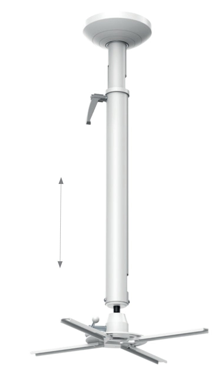 Hagor Beamfix Ii 820 - 1200 Mm, Montaje En Techo Blanco