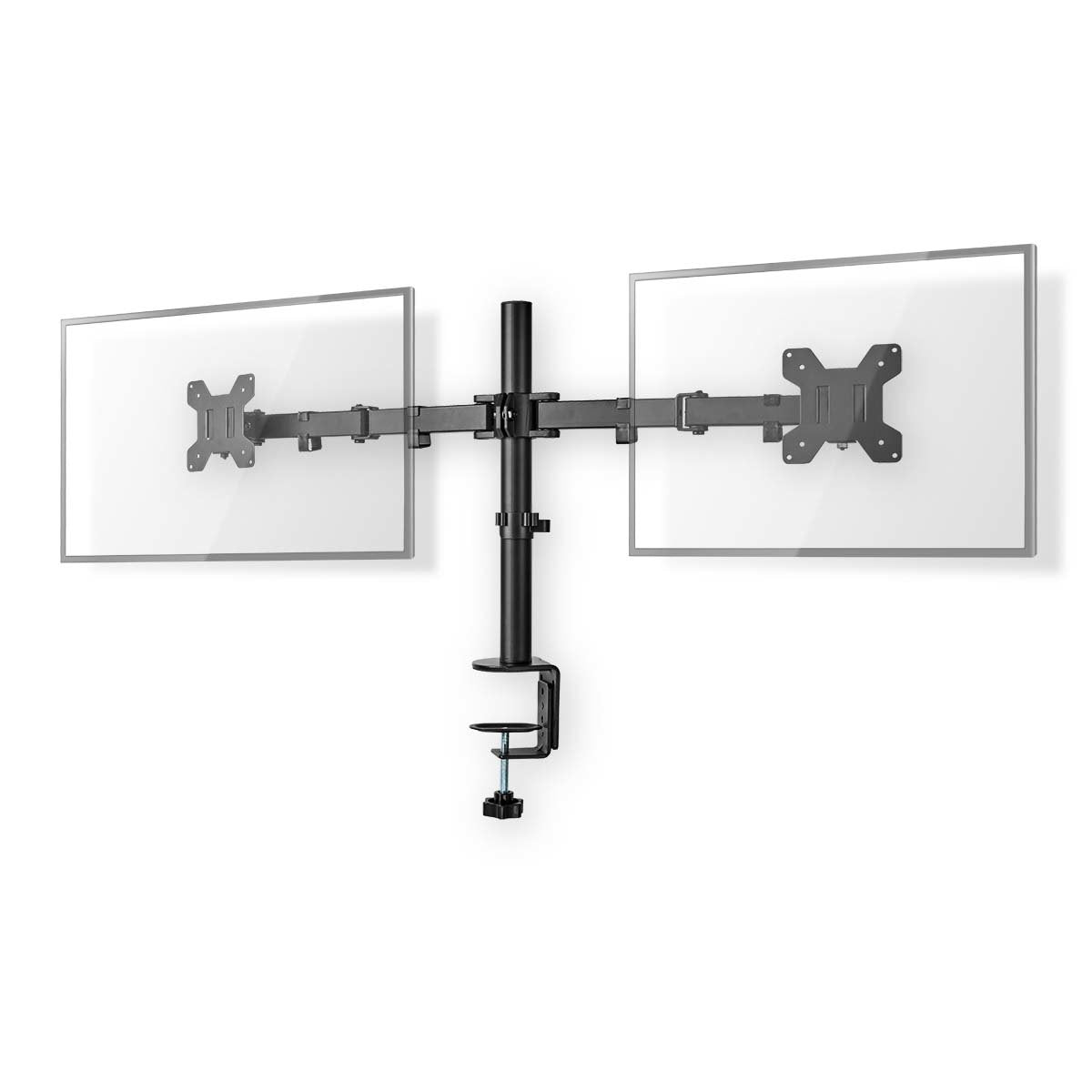 Nedis Schreibtisch Monitorhalterung - 2 Bildschirme 15 - 32 " 75x75 100x100 Vollbeweglich