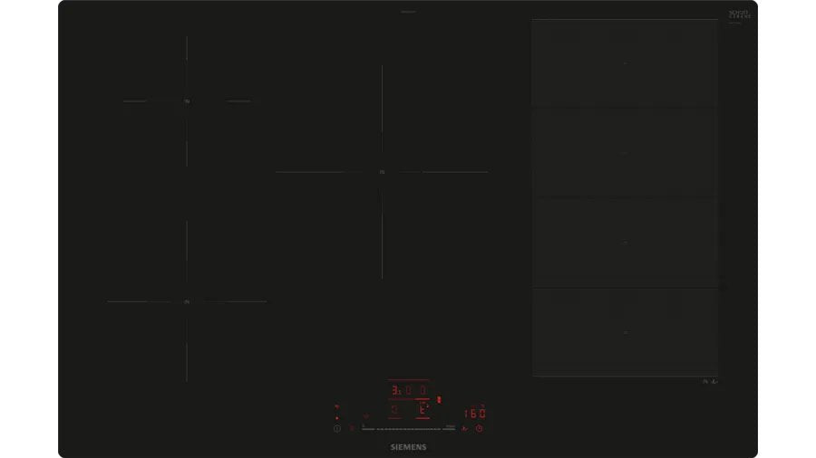 Siemens Ex801hvc1e Iq700, Placa Autosuficiente Negra, 80 Cm, Home Connect Ex801hvc1e