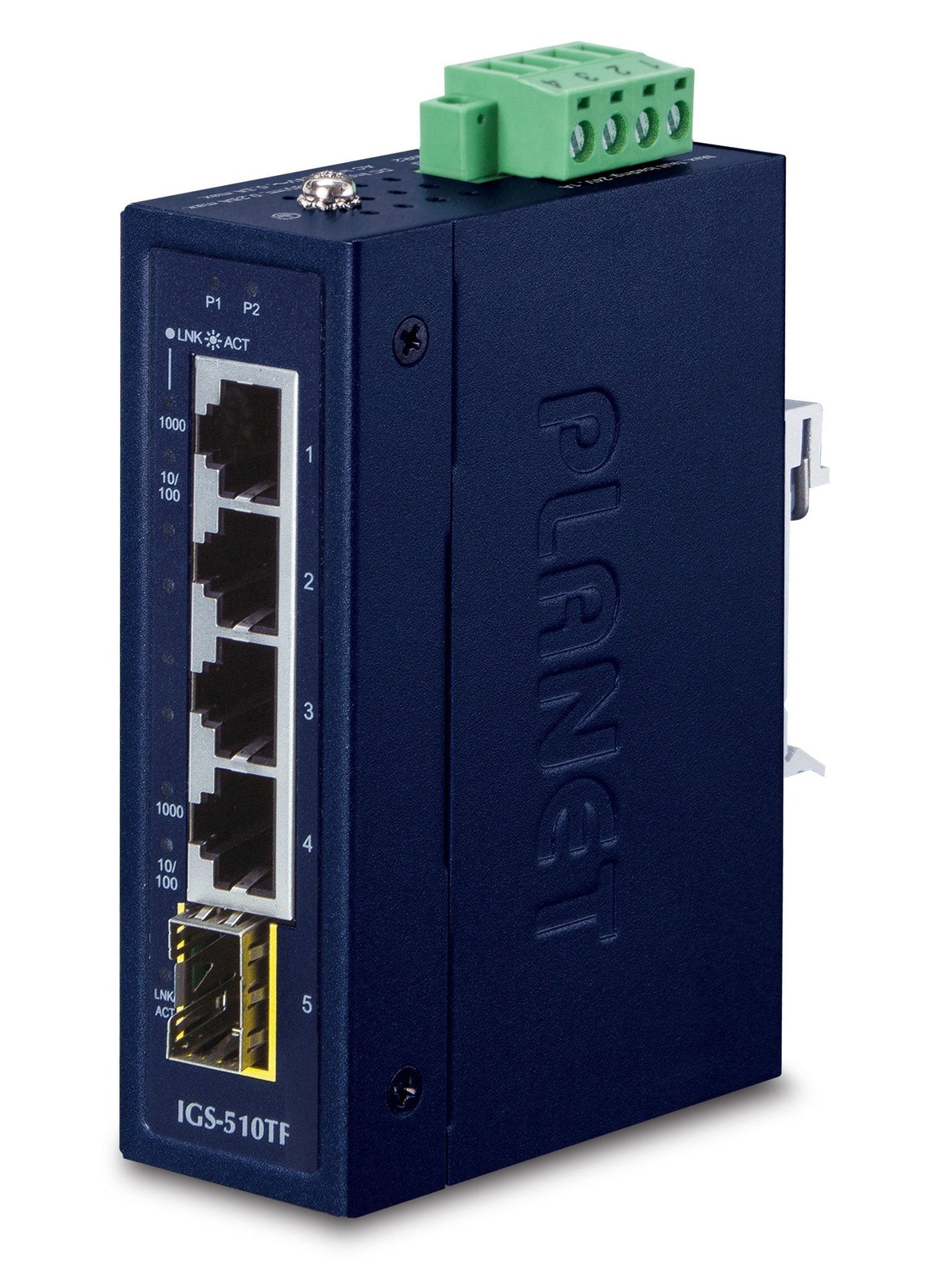 EAN 4711605284448 - PLANET IGS-510TF switch No administrado Gigabit Ethernet (10/100/1000) Azul imagen 1