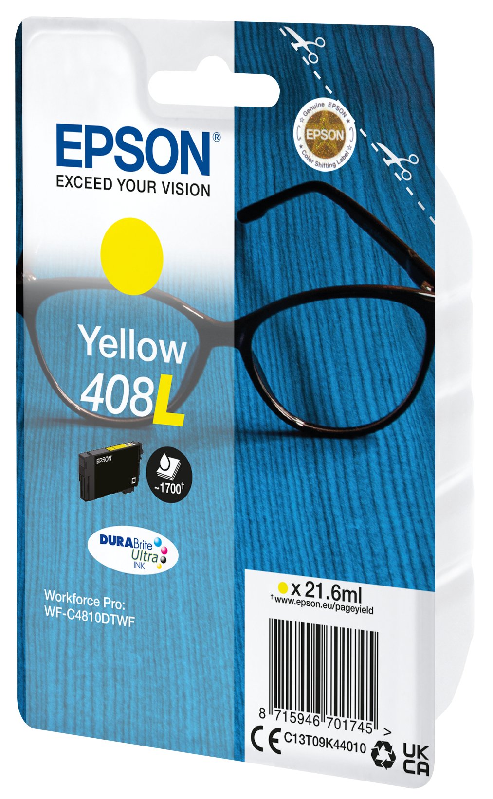 EAN 8715946701745 - Epson C13T09K44010 cartucho de tinta 1 pieza(s) Original Alto rendimiento (XL) Amarillo imagen 2