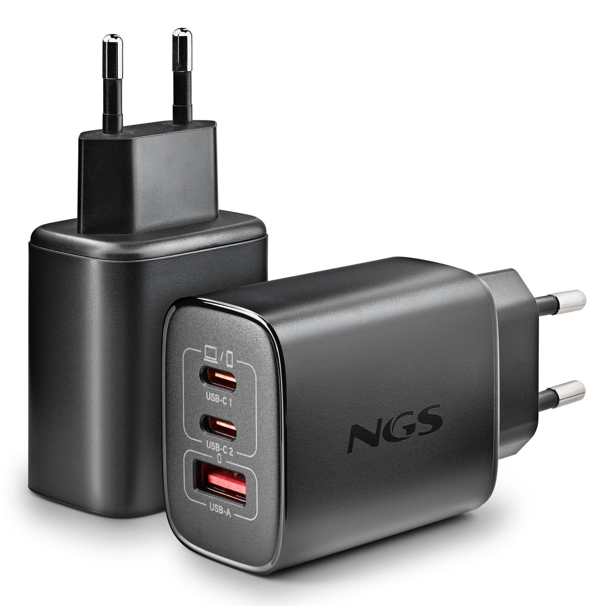 Cargador De Pared Gan Ngs Era 65w 2xusb Tipo-C 1xusb 65w