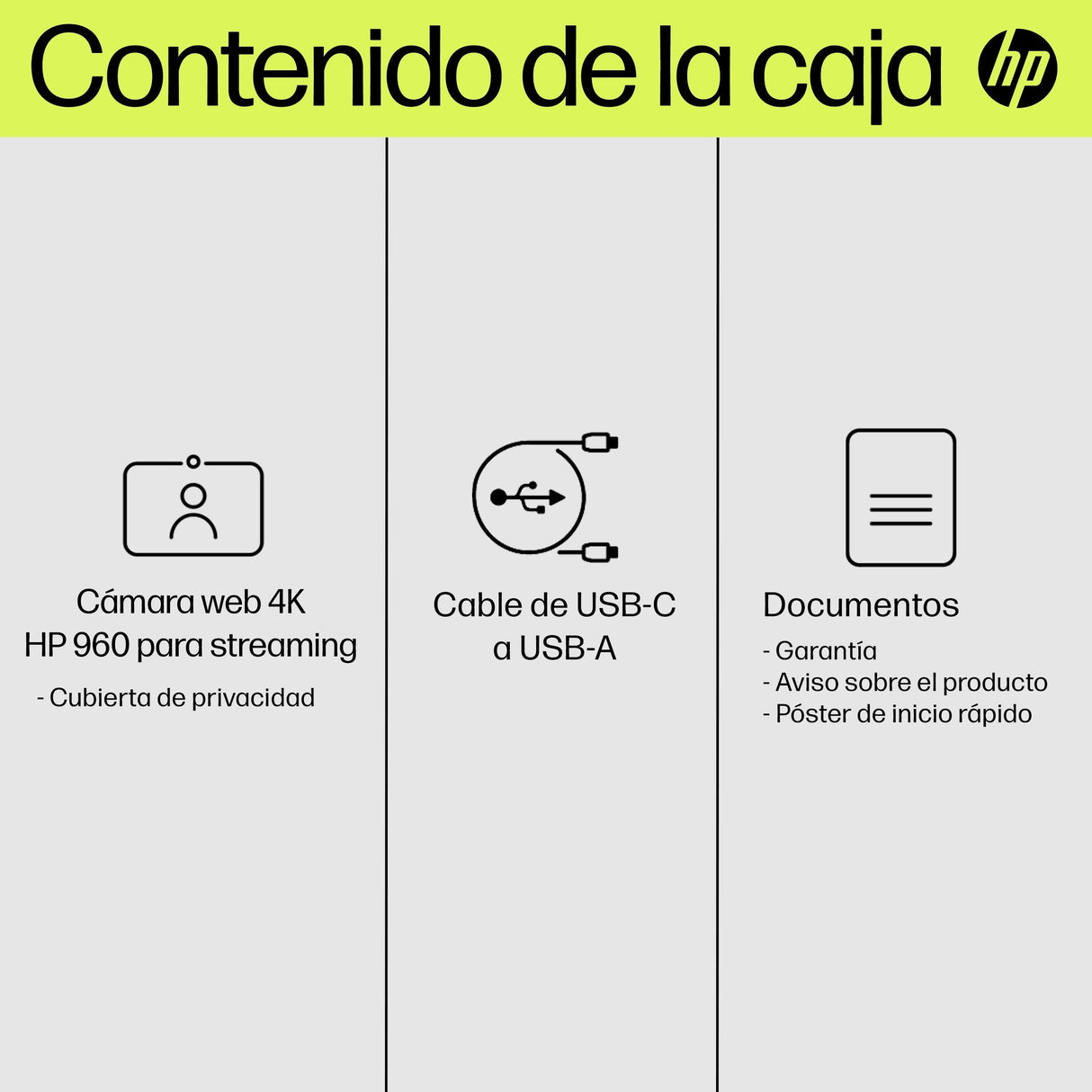 EAN 0196548527304 - HP 960 4K Streaming Webcam cámara web 8 MP 3840 x 2160 Pixeles USB Plata imagen 21