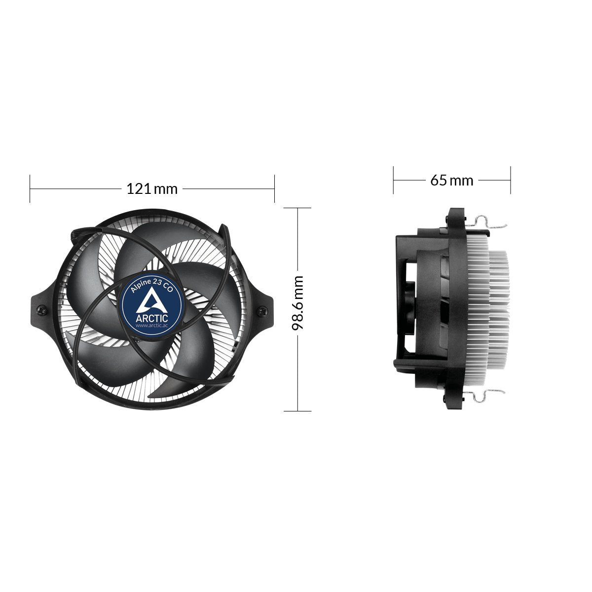 EAN 4895213702836 - ARCTIC Alpine 23 CO Procesador Refrigerador de aire 9 cm Aluminio, Negro 1 pieza(s) imagen 8