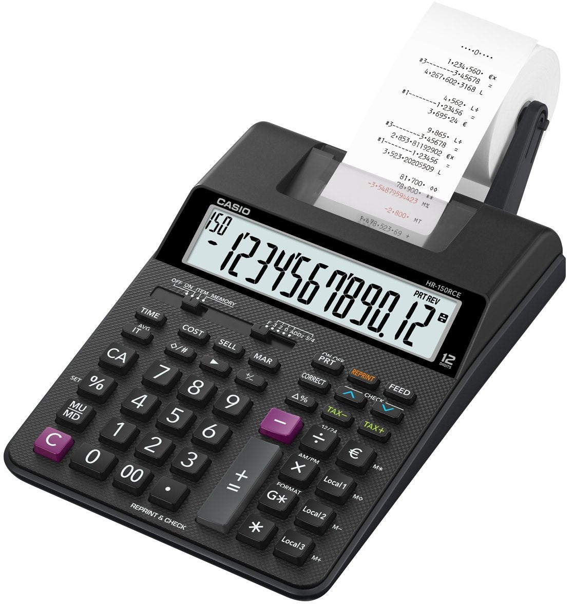 Casio Calculadora De Oficina Con Impresora Negro Hr-150rce
