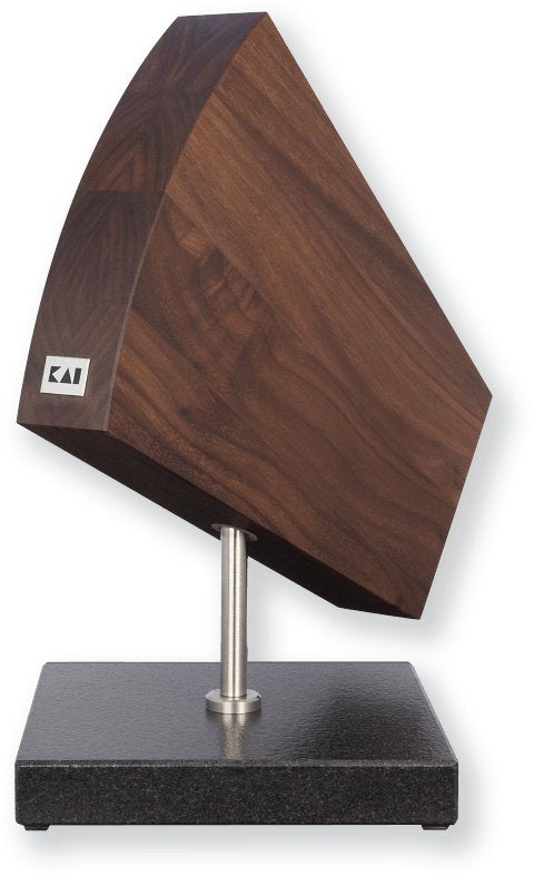 Kai Shun Magnetic Knife Block Walnut