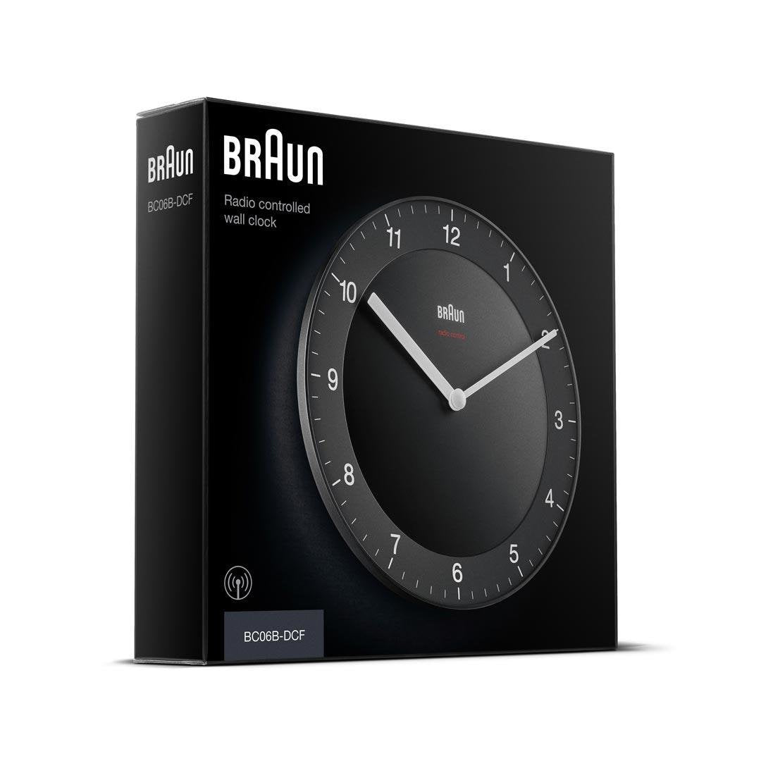 Braun Bc 06 B-Dcf Radio Reloj De Pared Negro