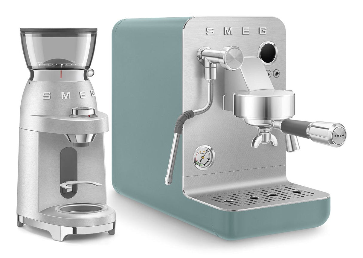 Smeg Espresso Coffee Machine Collection Emerald Green Emc02egmeu