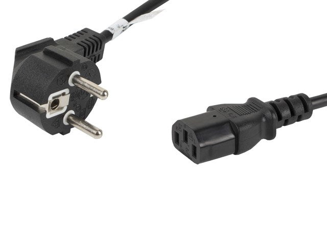 Cable De Alimentación Lanberg Ca-C13c-10cc-0018-Bk Conectores Schuko / Iec320 C13 1.8 Metros