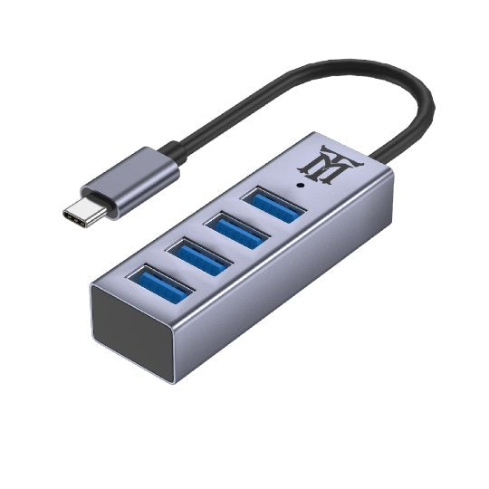 EAN 8435555100387 - Maillon Technologique Premium MTHUB4 hub de interfaz USB 3.2 Gen 2 (3.1 Gen 2) Type-C 5 Mbit/s Aluminio, imagen 1