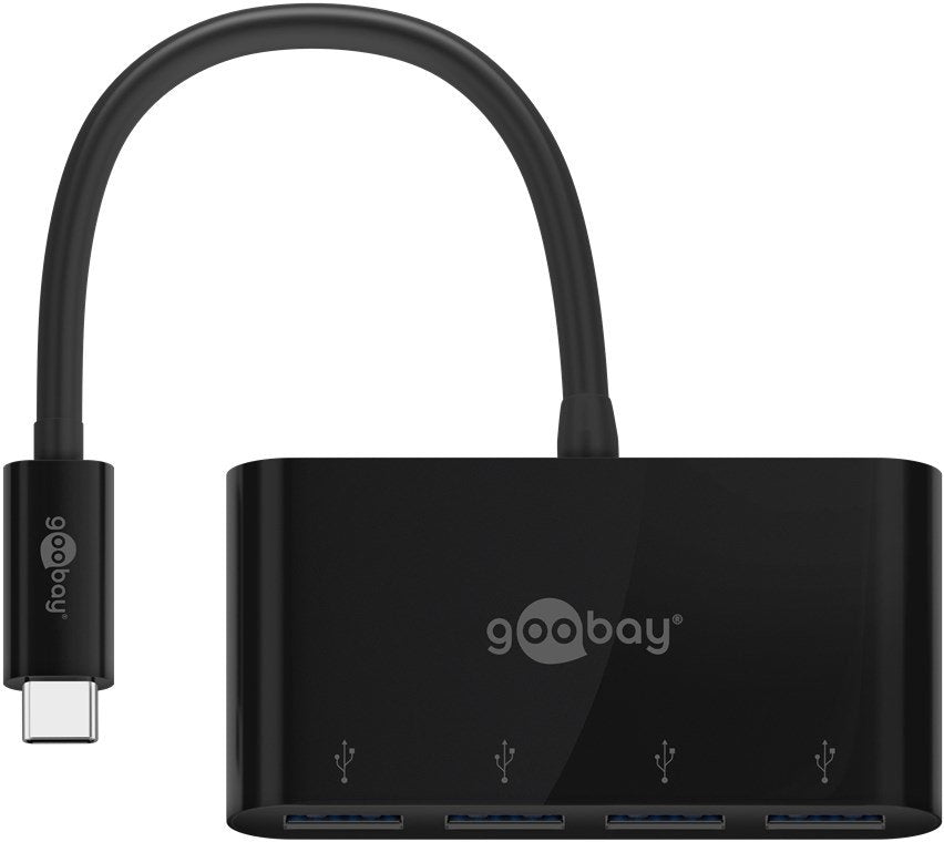 Goobay 4 Toma Usb-C Hub Negro