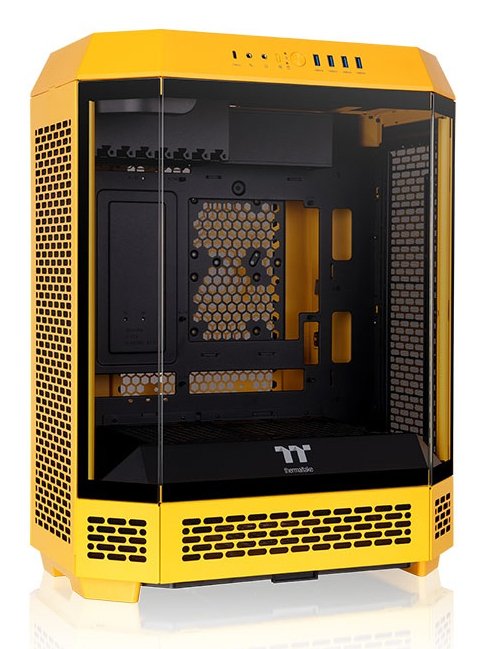 Termaltake La Torre 600, Torre Que Alberga El Vidrio De Color Amarillo Oscuro Y Templado X 3 Ca-1z1-00m4wn-00