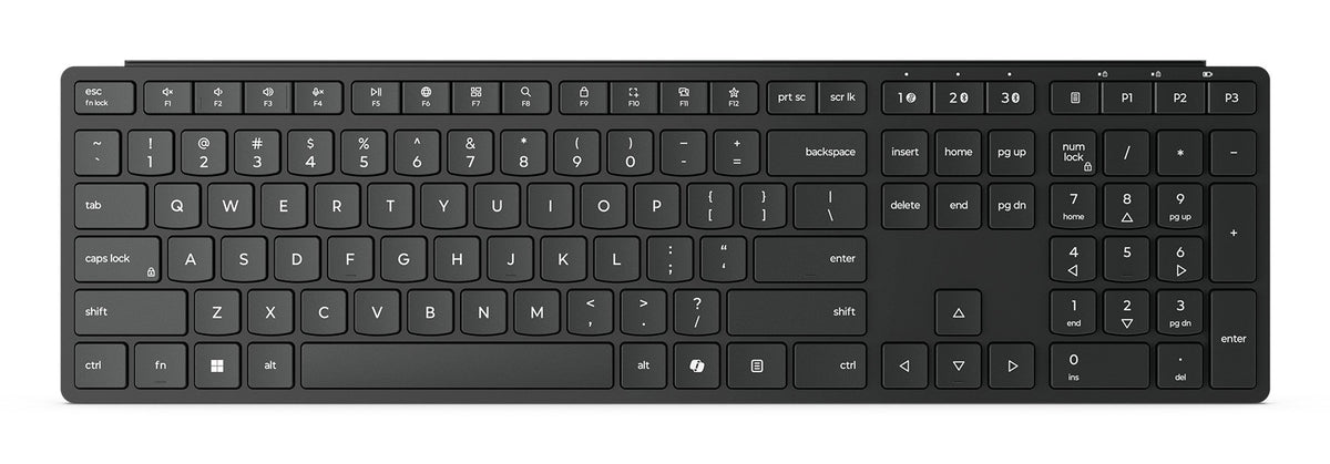 EAN 0195892126126 - Lenovo 4Y41S04673 teclado Hogar / Oficina RF Wireless + Bluetooth Alemán Negro imagen 1