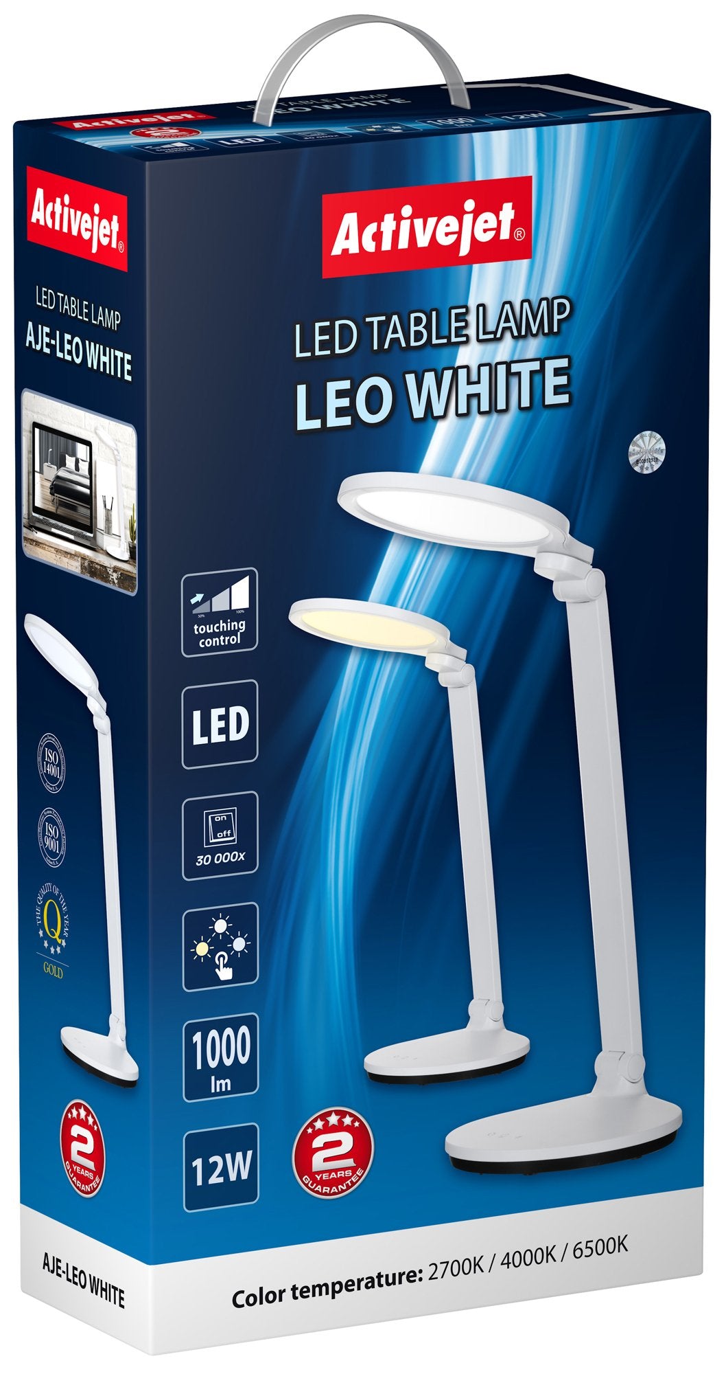 EAN 5901443122890 - Activejet AJE-LEO lámpara de mesa 12 W Blanco imagen 16