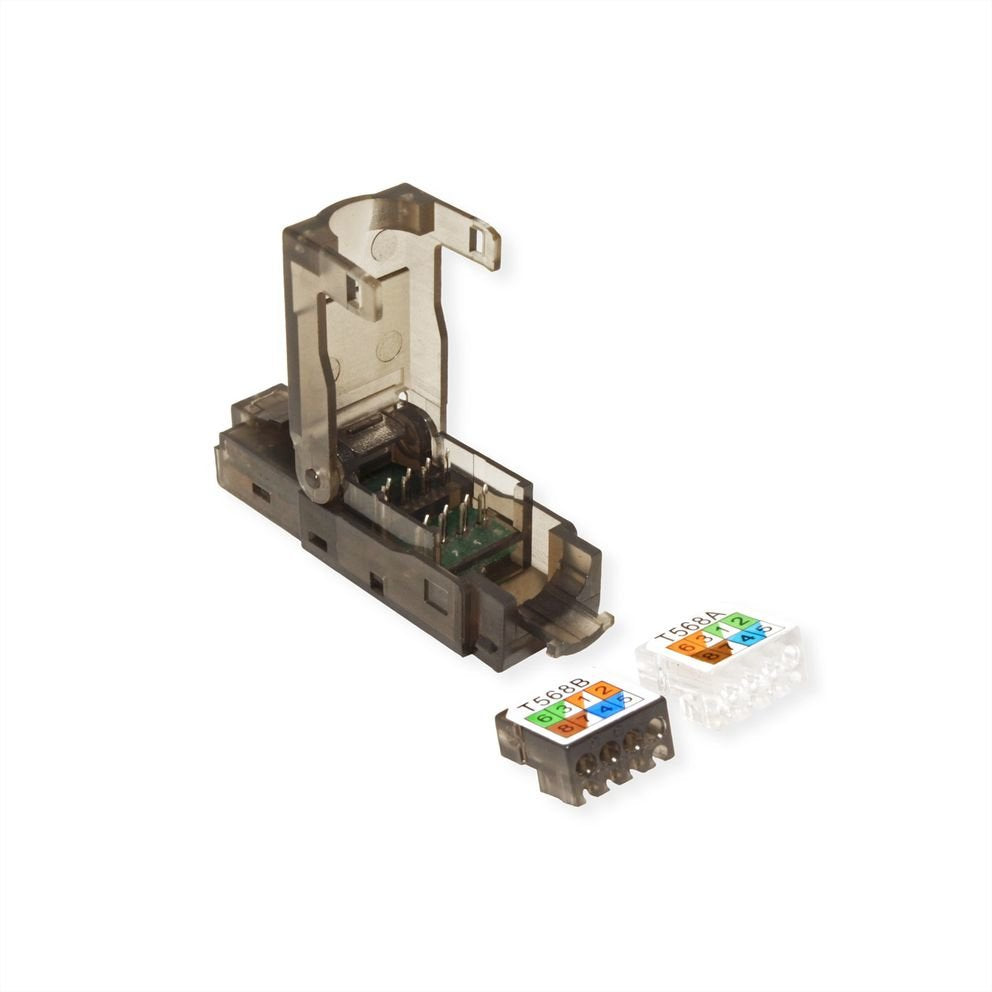 Value 26.99.0372 Conector Rj45 Negro, Transparente