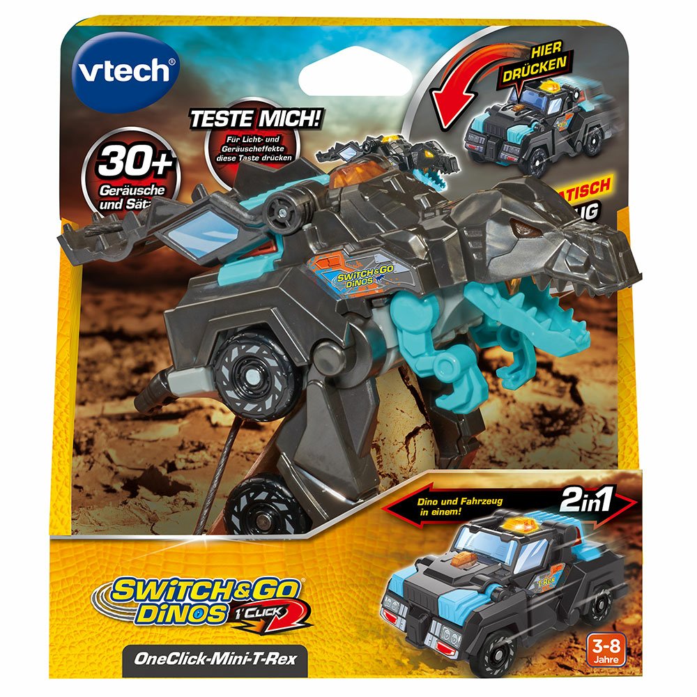 Vtech Switch & Go Dinos-Oneclick-Mini-T-Rex, Personaje 80-569304