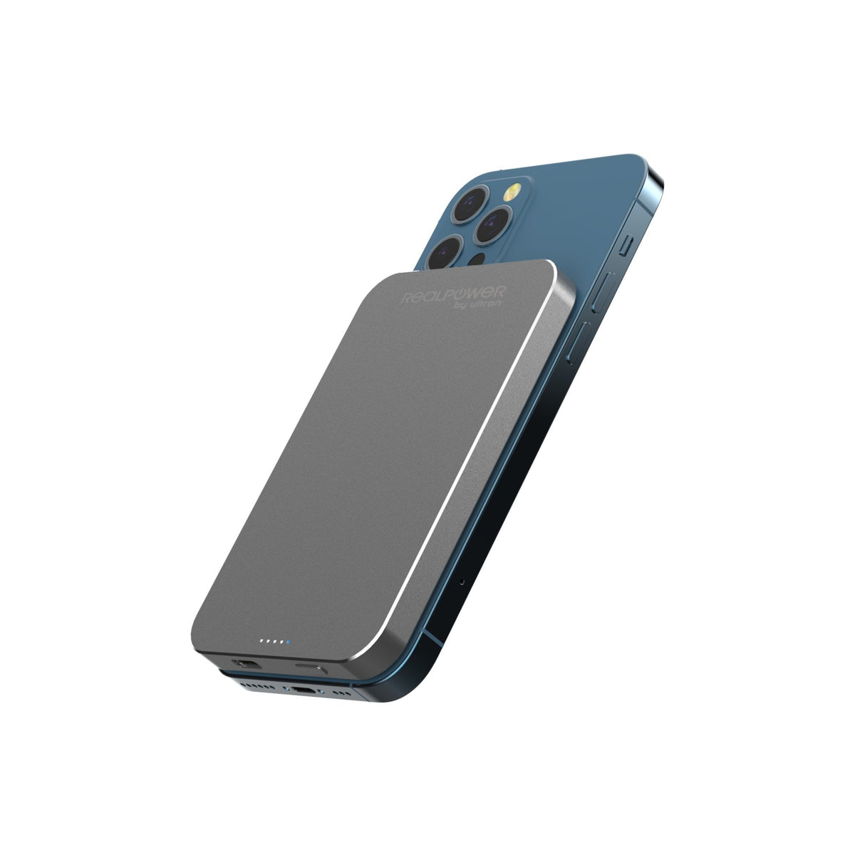 Realpower Pb-5000 Mag Polímero De Litio 5000 Mah Cargador Inalámbrico Gris