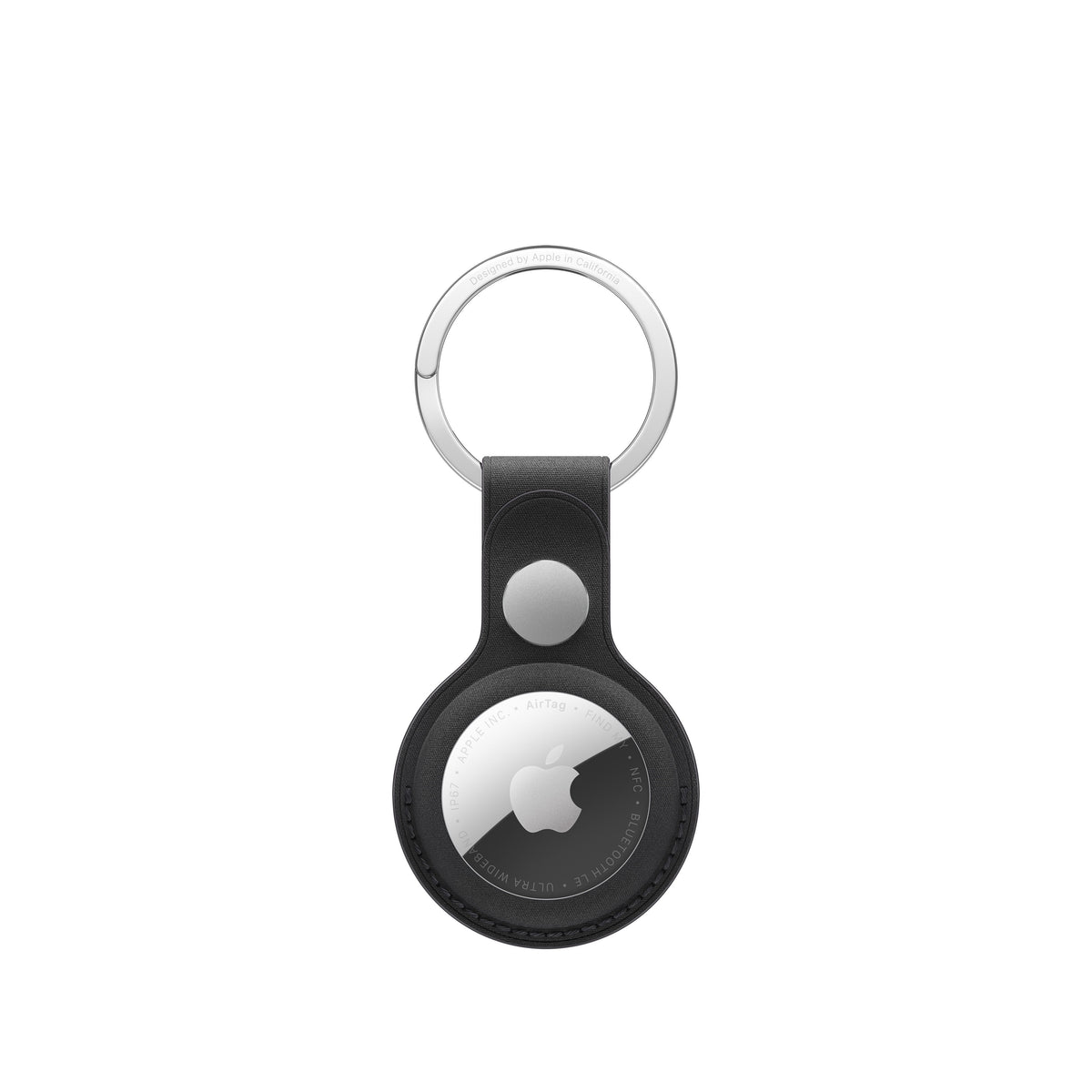 Airtag Finewoven Key Ring Black