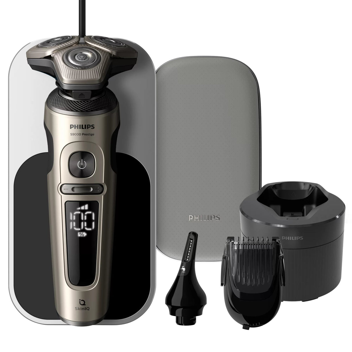 EAN 8720689004206 - Philips SP9883/35 afeitadora Máquina de afeitar de rotación Recortadora Gris imagen 1