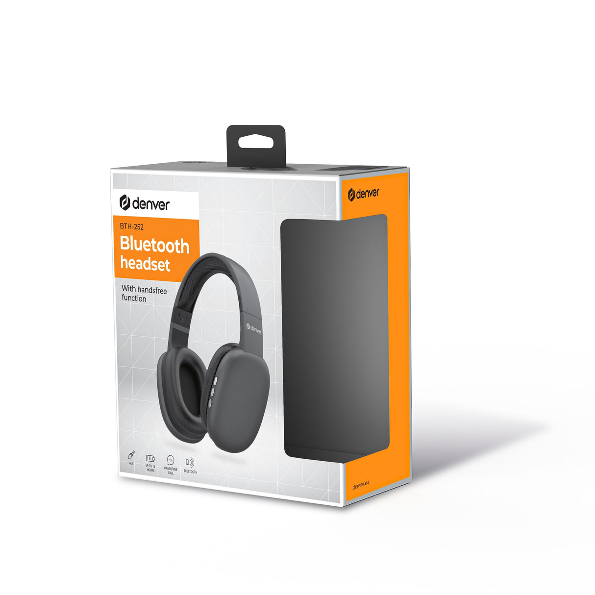 Denver Bth-252 Auricular Y Casco Auriculares Inalámbrico De Mano Llamadas/Música/Deporte/Uso Diario Bluetooth Gris