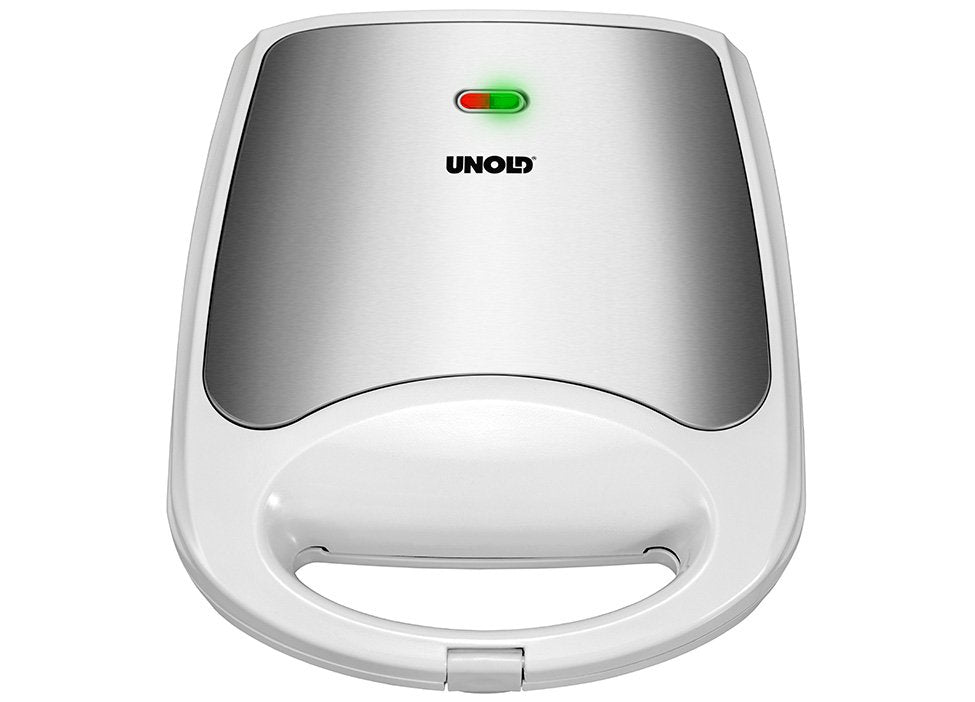 Sandwichera Unold Quadro 1100 W Plata, Blanco
