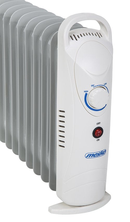 Radiador De Aceite, 8 Elementos, Regulador Temperatura, Termostato, Bajo Consumo, Portátil Blanco 1000w Mesko Ms 7805