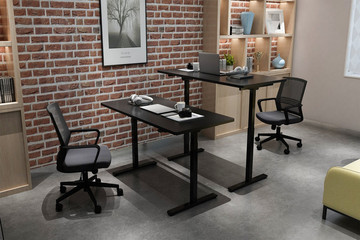 Digitus Bastidor De Mesa Eléctrico De Altura Regulable, Motor Individual, 2 Niveles, Negro