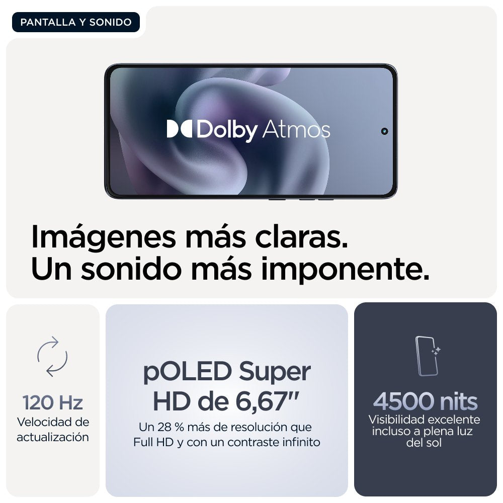 EAN 840023295478 - Motorola moto g86 5G 16,9 cm (6.67") SIM doble Android 15 USB Tipo C 8 GB 256 GB 5200 mAh Azul oscuro imagen 7