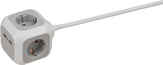 EAN 4007123648252 - Brennenstuhl 1150100 base múltiple 1,4 m 4 salidas AC Interior Gris, Blanco imagen 3
