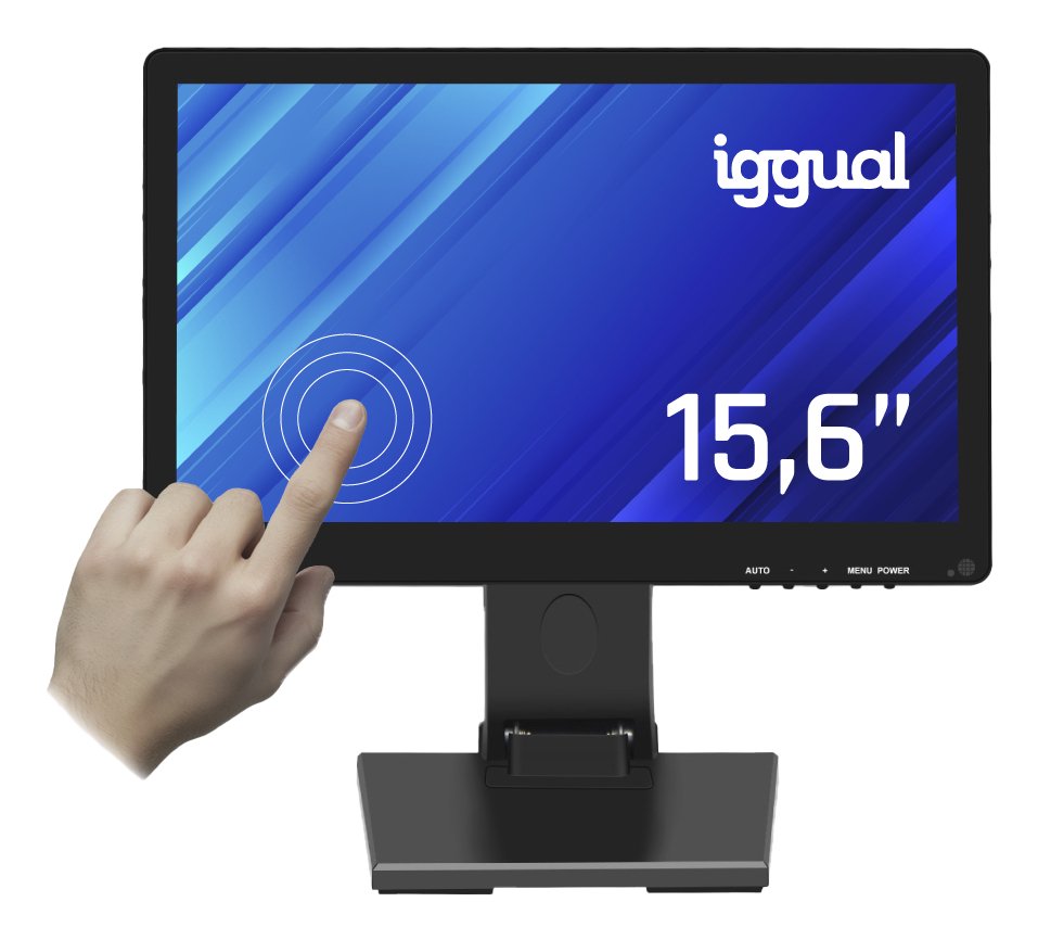 Iggual Monitor 15,6" Táctil Capacitivo 16:9 Hd+