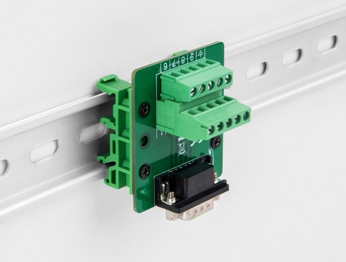 D-Sub 9 Pin Conector Macho A Terminalblock Para Carril Din