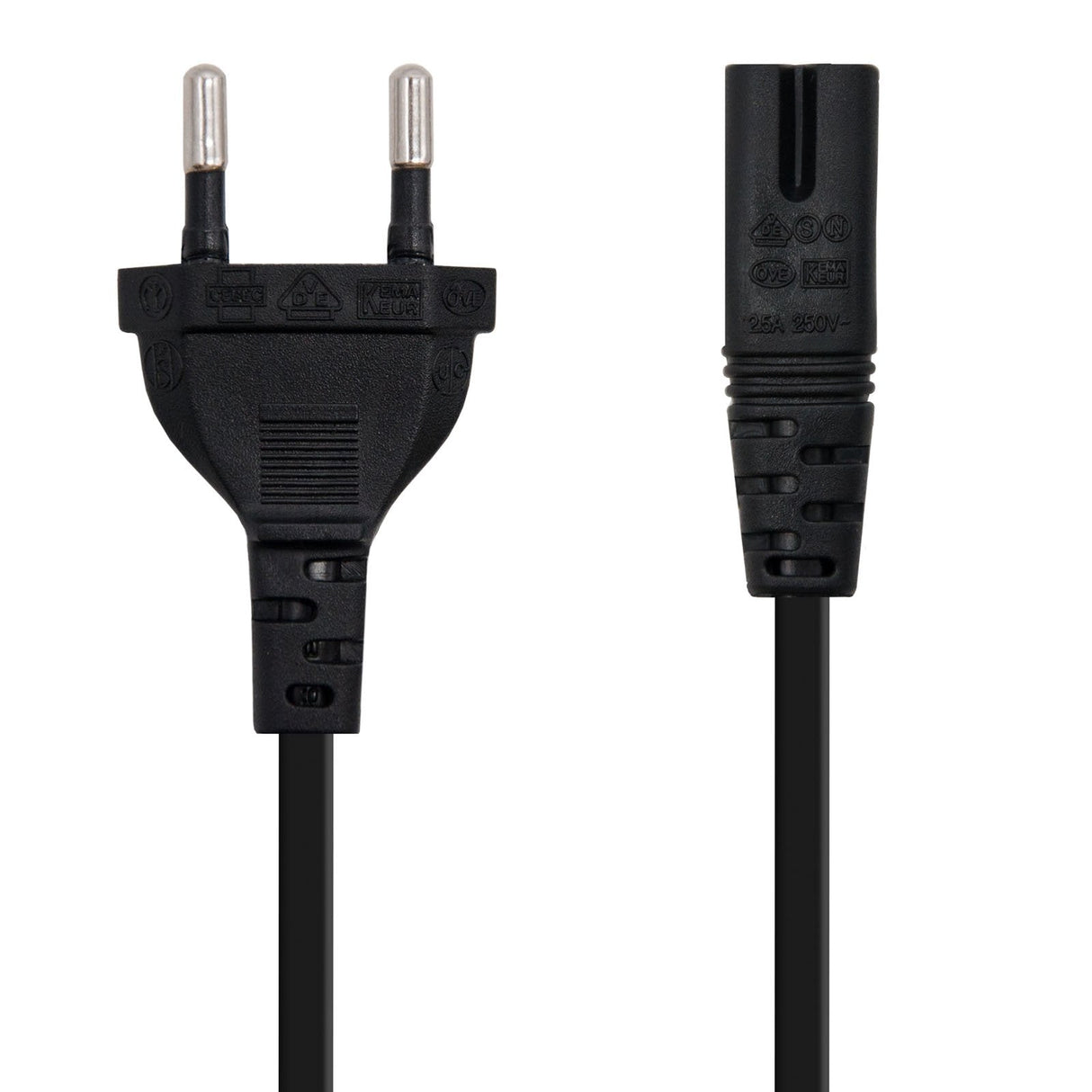 Nanocable Cable De Alimentacion Forma 8 Cee7/16 Macho A C7 Hembra 1.50m - Negro