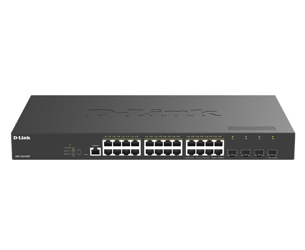 D-Link Dgs-1250-28xp/E Switch Smart Managed Poe+ 4x 10g - Switch - 1 Gbps