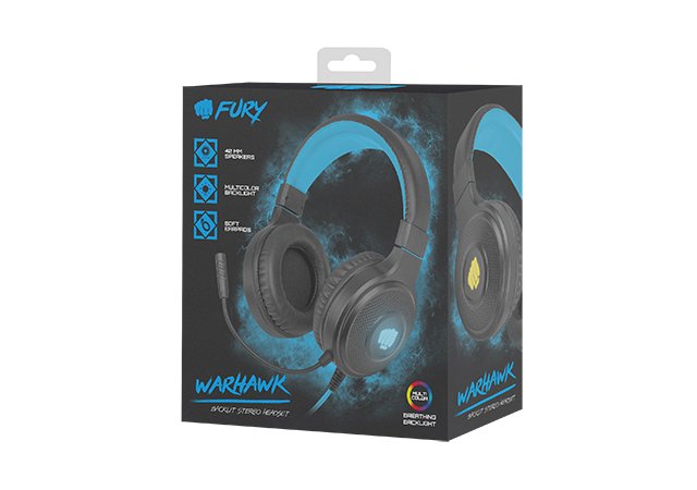 EAN 5901969425567 - FURY NFU-1585 auricular y casco Auriculares Alámbrico Diadema Juego Negro, Azul imagen 4