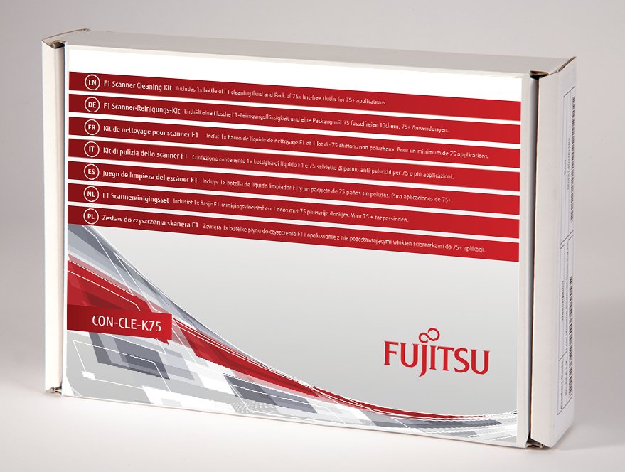 Fujitsu Con-Cle-K75 Kit De Limpieza Para Computadora Paños Secos Para Limpieza De Equipos Escáner