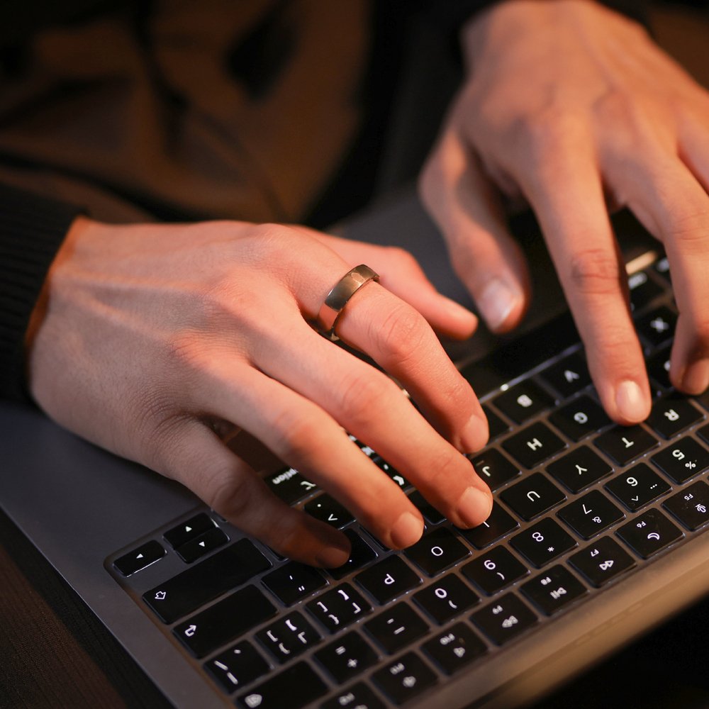 Ringconn Smart Ring Gen2 Air Für Frauen Und Männer - Schlaf- Und Fitness Tracking Wearable - Herzfrequenz - Dünengold Grösse 8