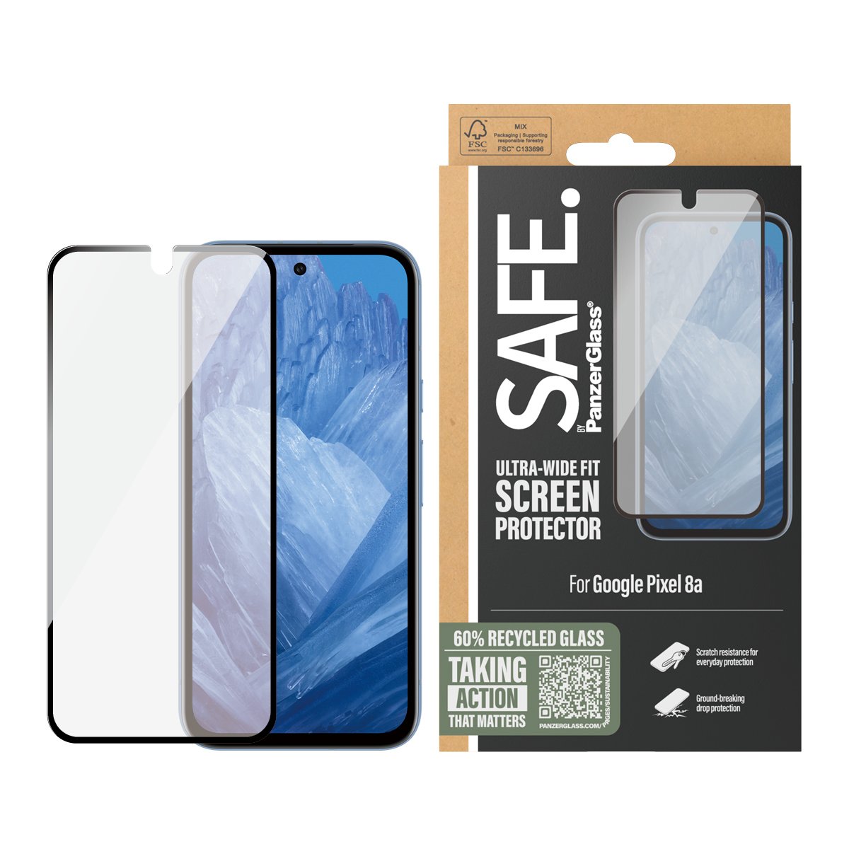 EAN 5715685001796 - PanzerGlass SAFE. by ® Screen Protector Google Pixel 8a | Ultra-Wide Fit Protector de pantalla 1 pieza(s) imagen 2
